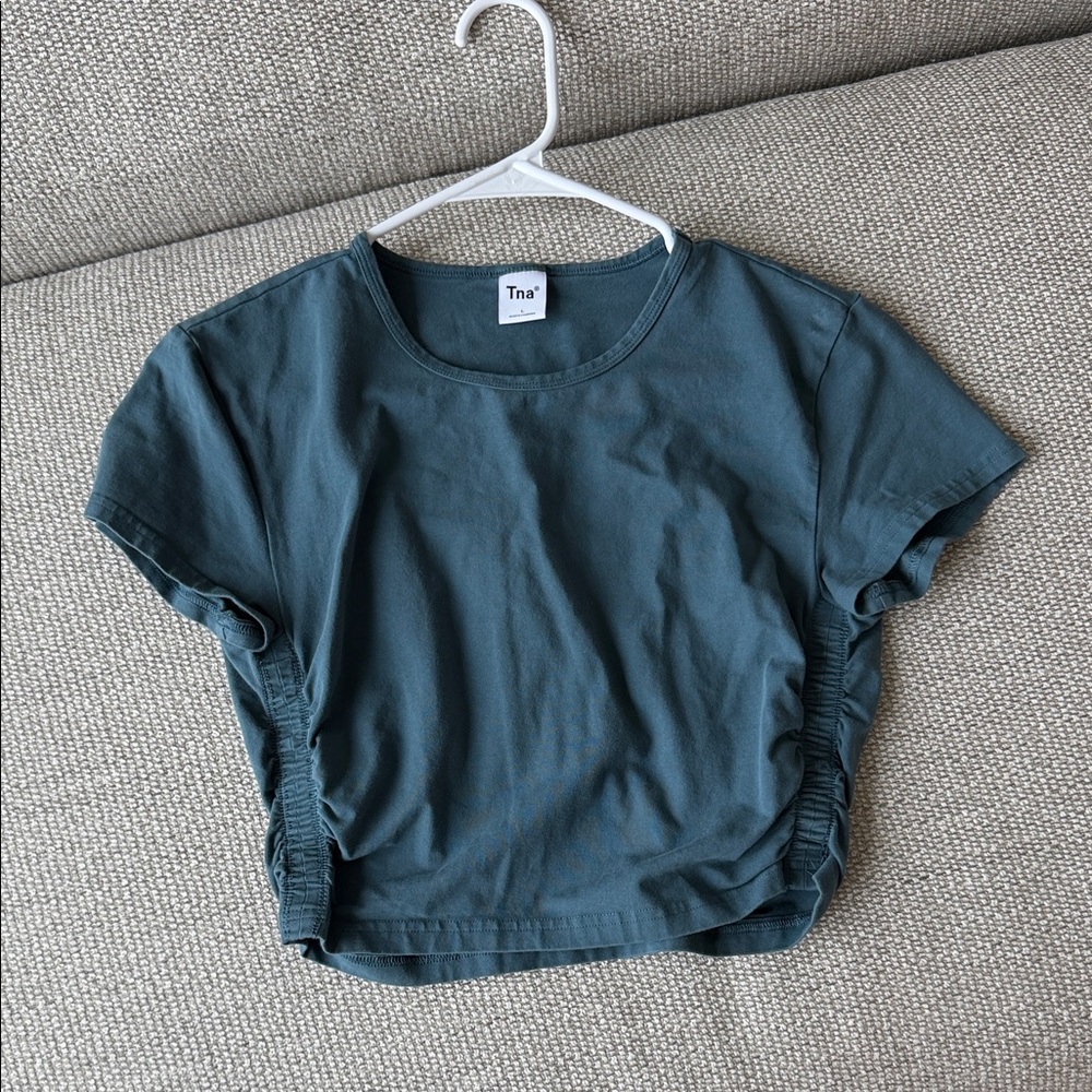 Tna Teal Short Sleeve Top